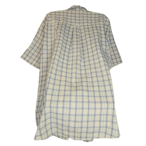 Woolrich Mens Large Button Up Carson Shirt Plaid Short Sleeve Tidal Ombre NWT - Picture 16 of 16